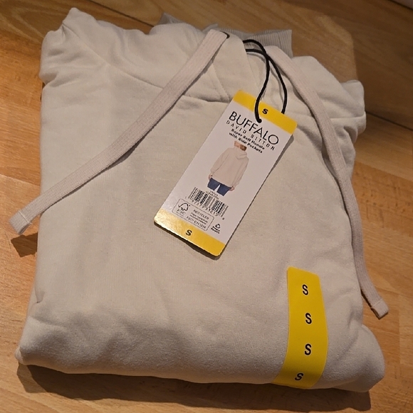 Buffalo David Cream Hoodie With Side Pockets - Picture 1 of 3